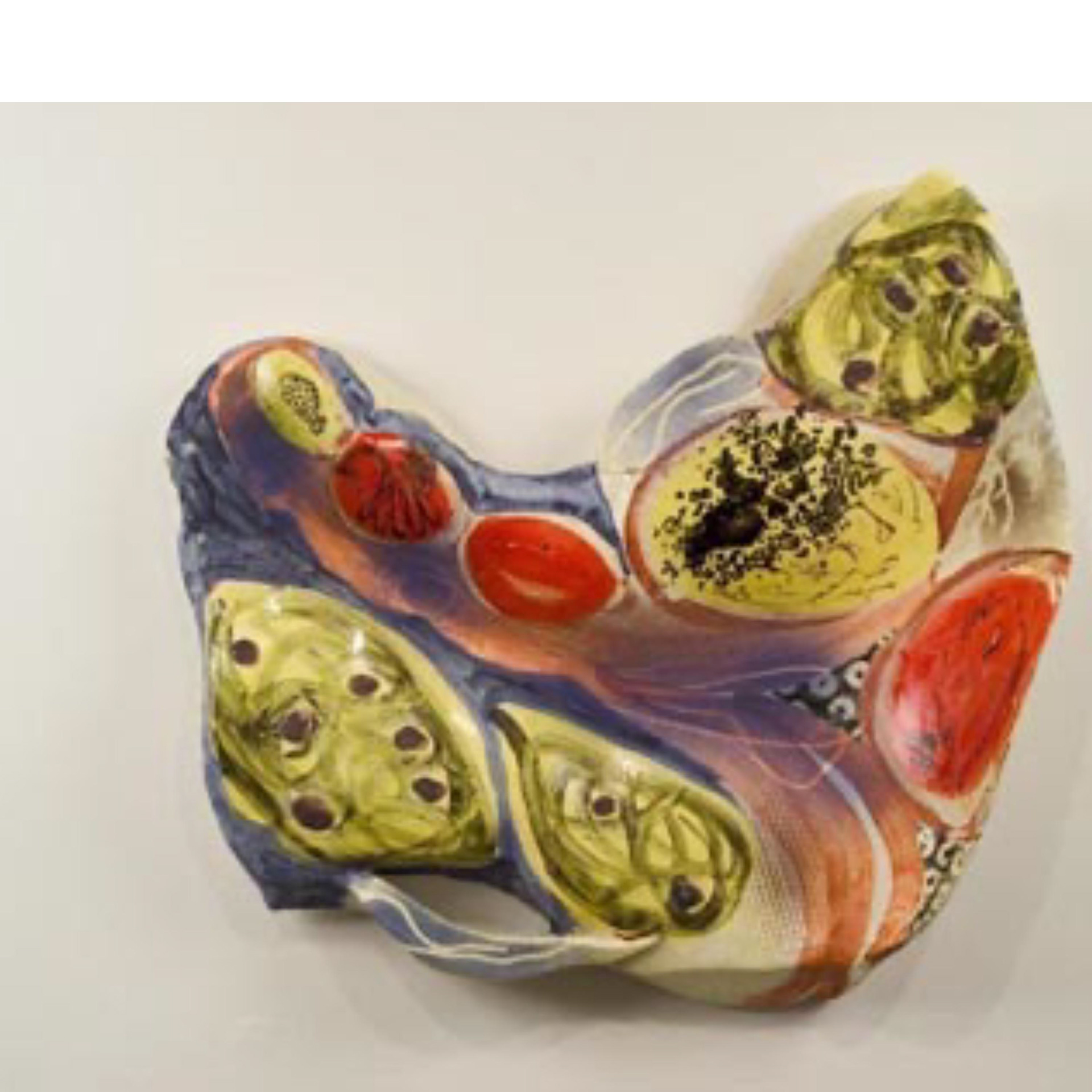 Passage- 2005, 23 x 20 x 4”, glazed ceramic