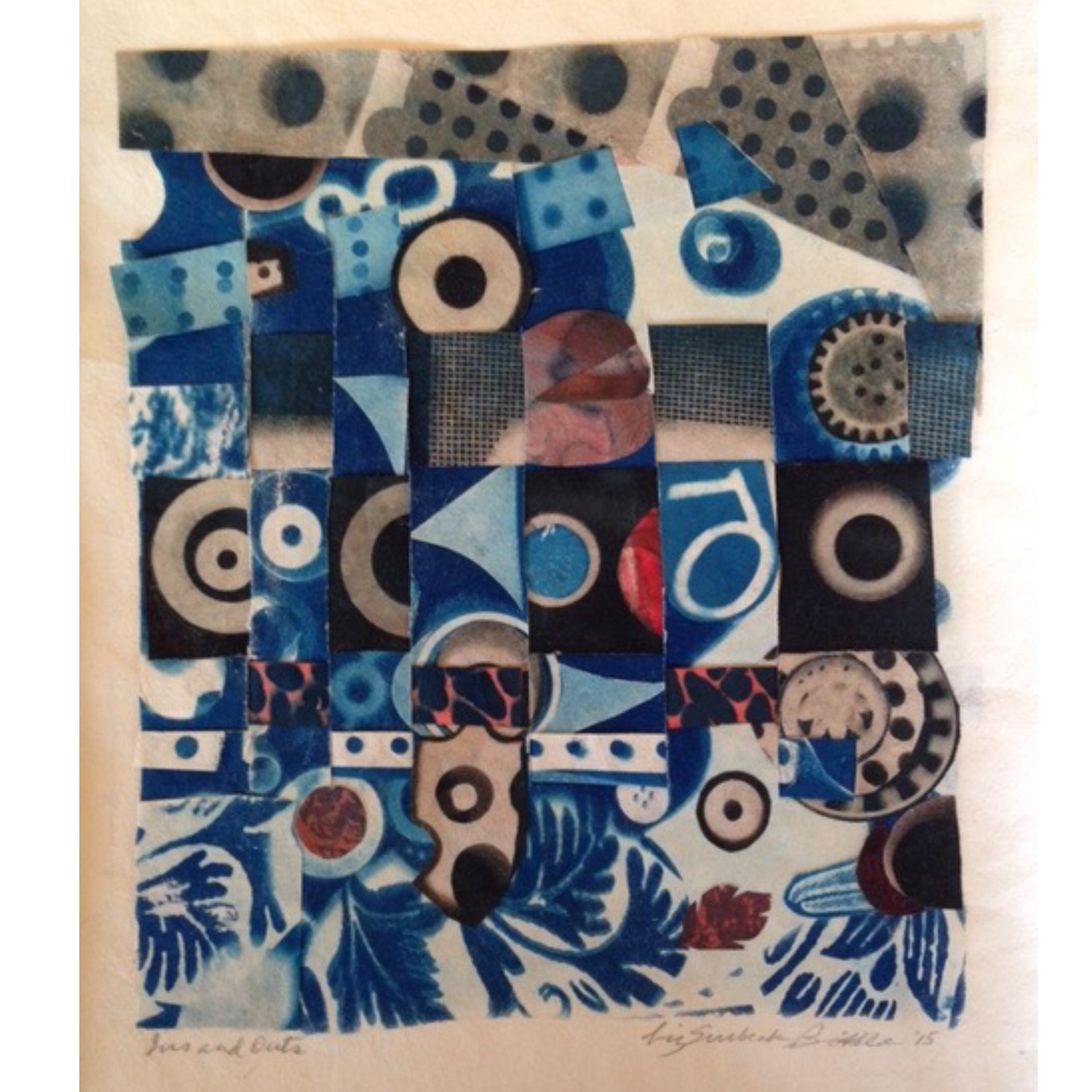 Ins and Outs – 2015, 11 x 8.5”, cyanotype, acrylic wash on Okawara paper,   collection of Library of Congress     Ins and Outs – 2015, 11 x 8.5”, cyanotype, acrylic wash on Okawara paper,   collection of Library of Congress     