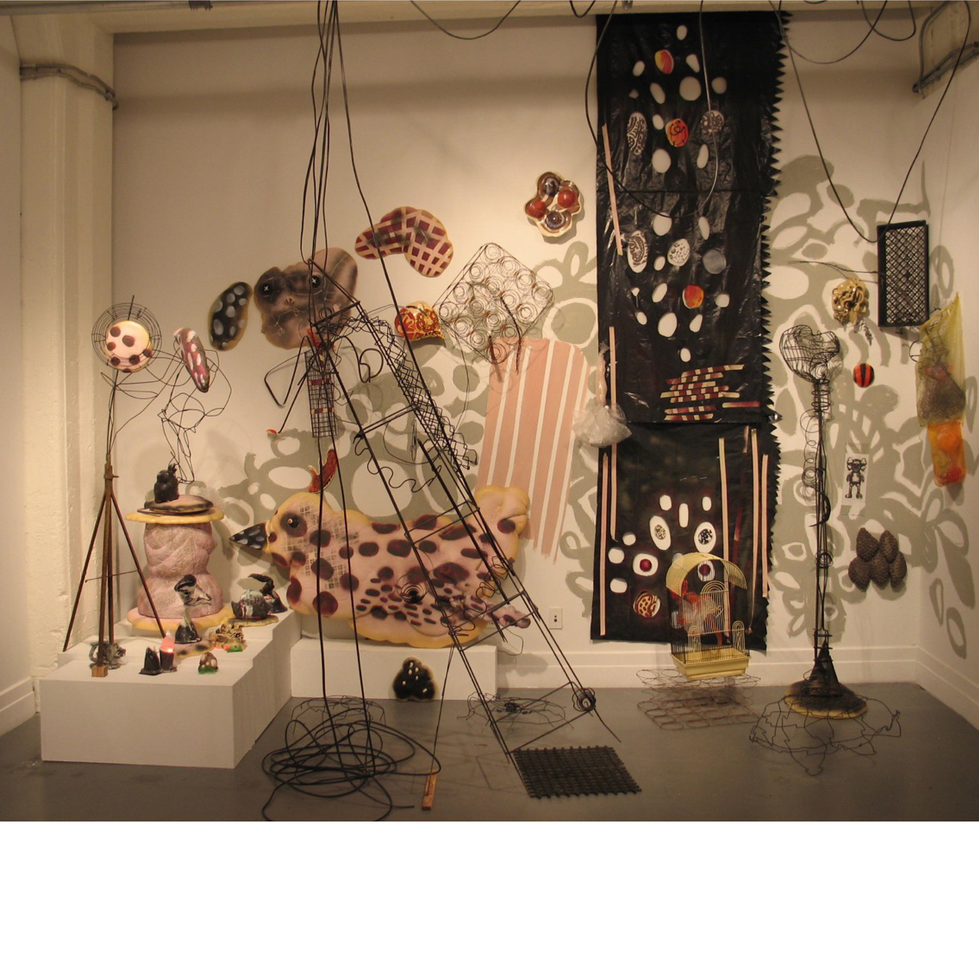 Gyre/Whereabouts show – 2009, foam, wire, ceramic, plastic, 14 x 10’ x 6’, A.I.R. Gallery, NYC