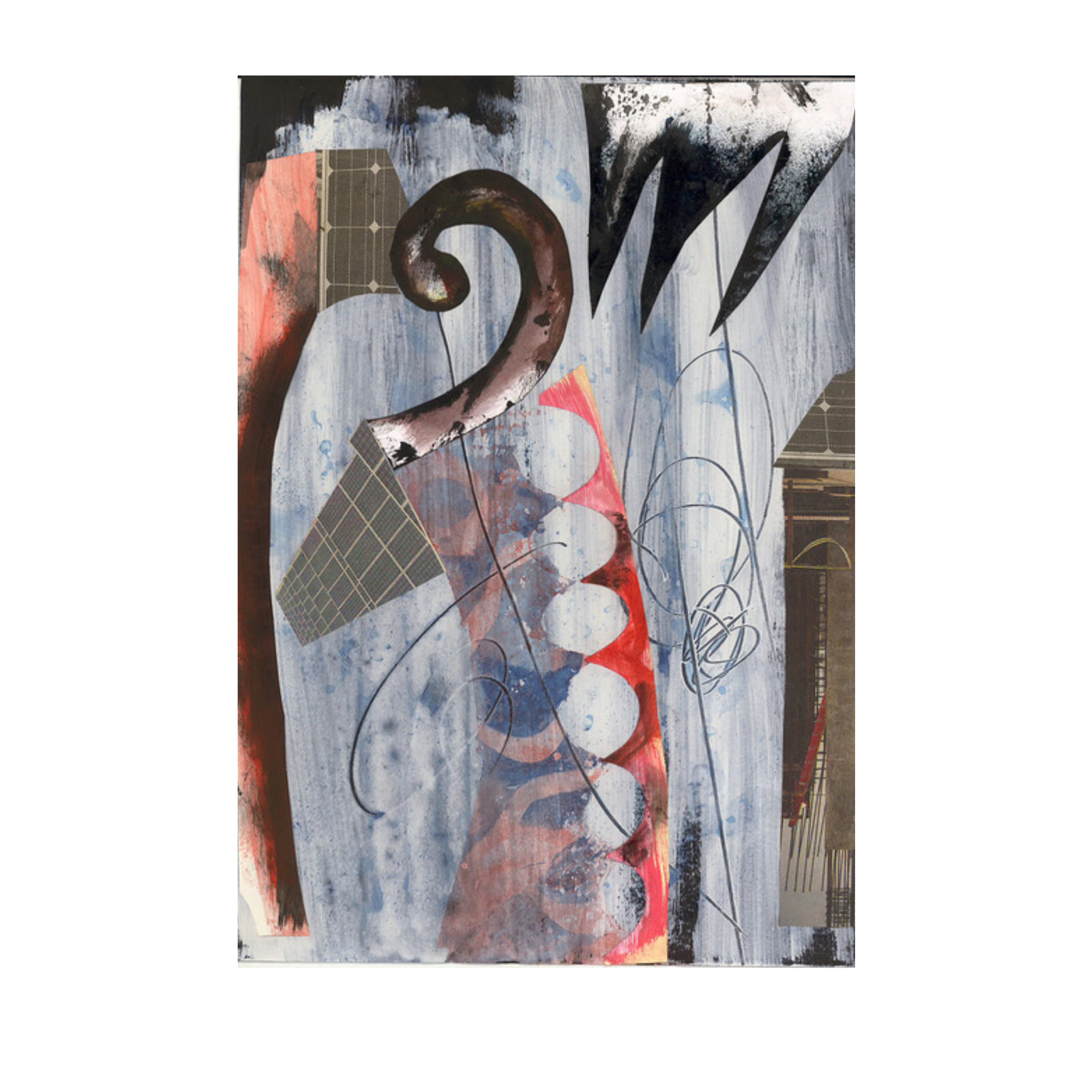 Torrent 2 2008  11”  X  7.5”  Collage,  Acrylic