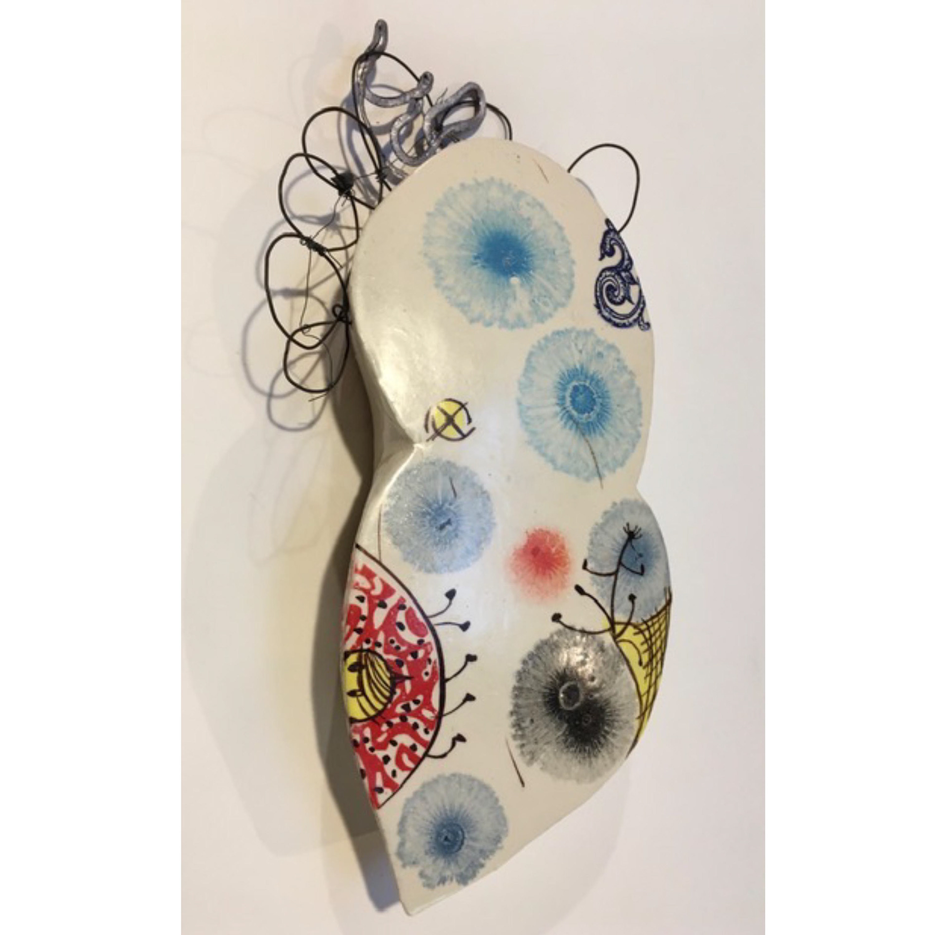 Playing Around Series – 2012, 11 x 5.5 x 2”, glazed ceramic, wire & metal