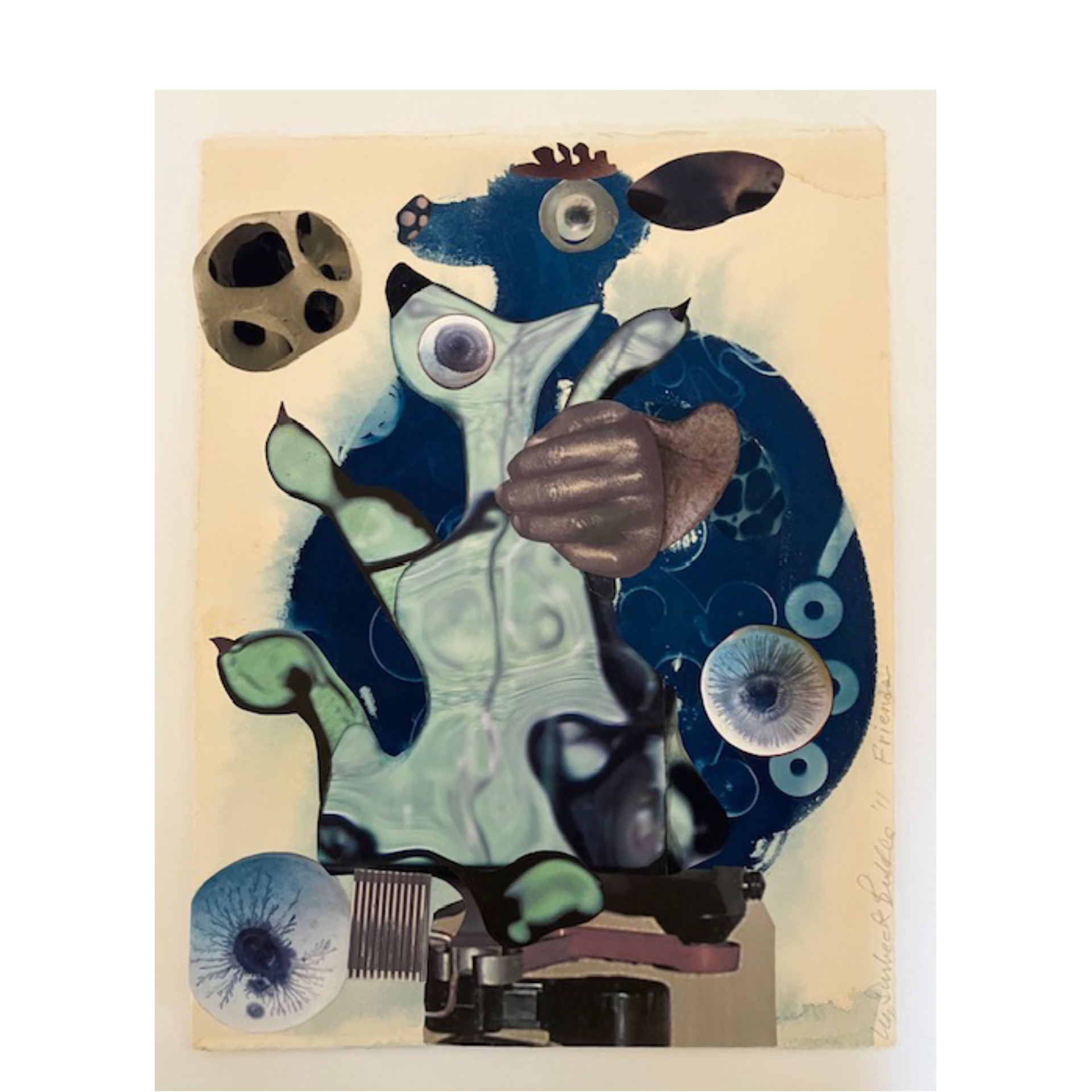 Space Flea 16/ Friends – 2011, 11 x 8”, collage and cyanotype