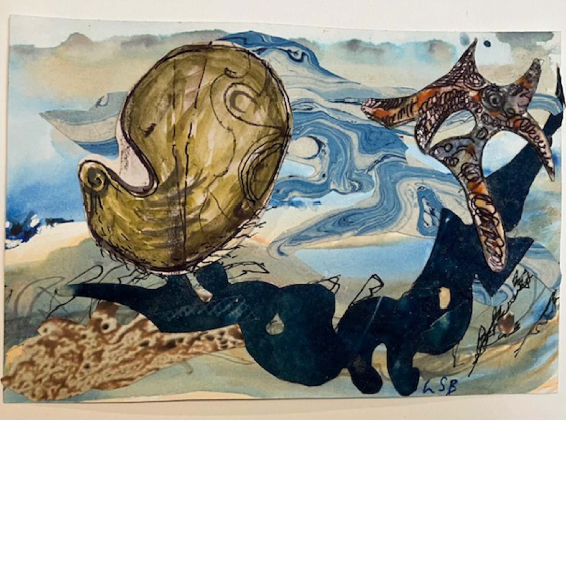 Whirlwind – 2024, 4 x 6” collage