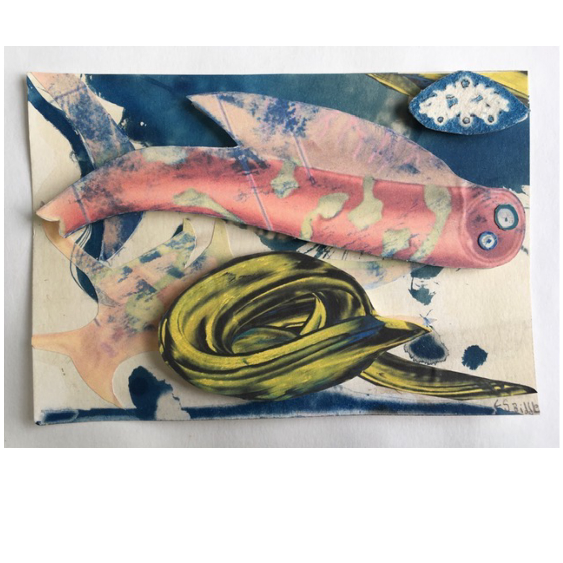 Gawker – 2021, 4 x 6.5 x ¼”, cyanotype, printed matter