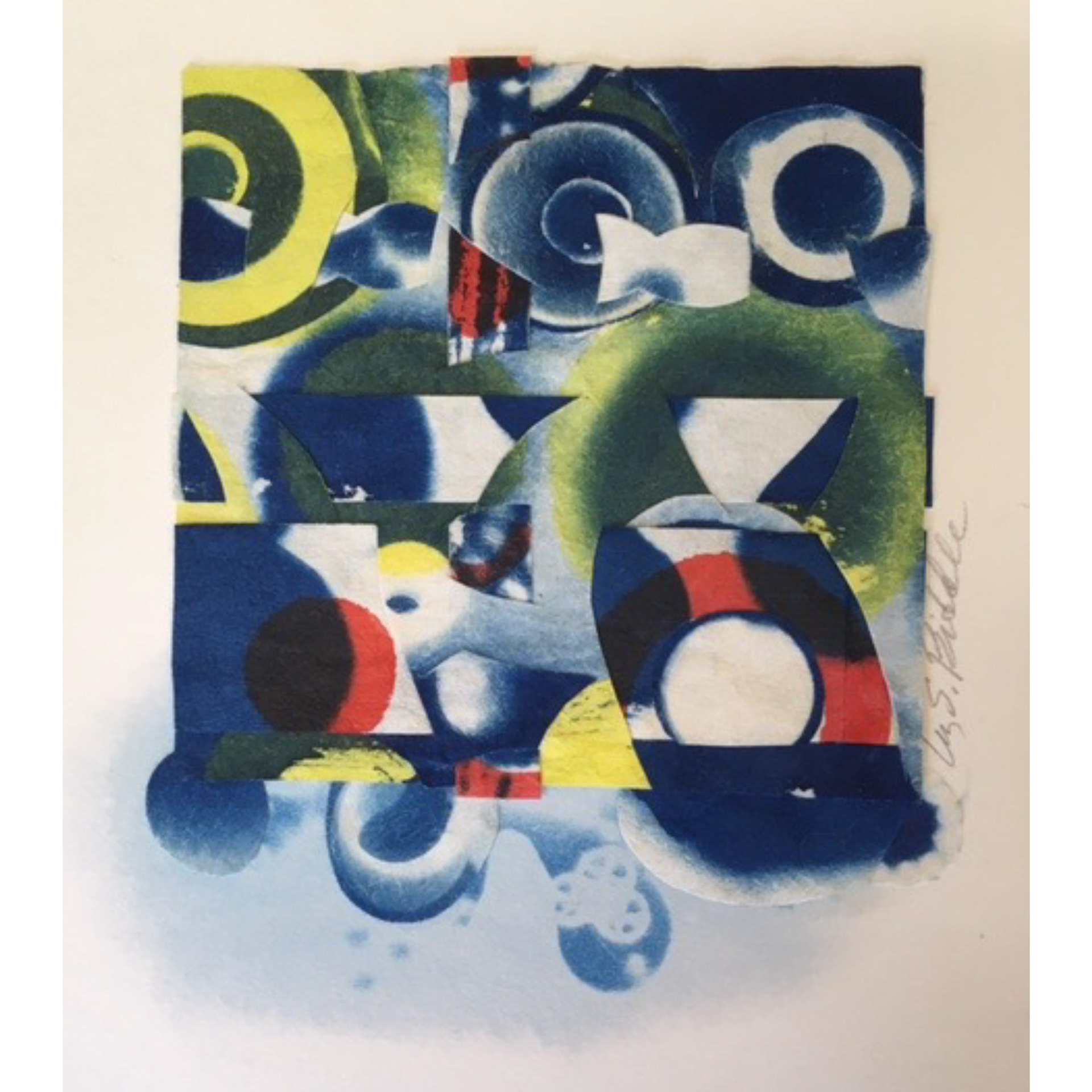 Out Came the Sun 2016, 11 x 8.5’’, cyanotype, acrylic wash on Arches paper