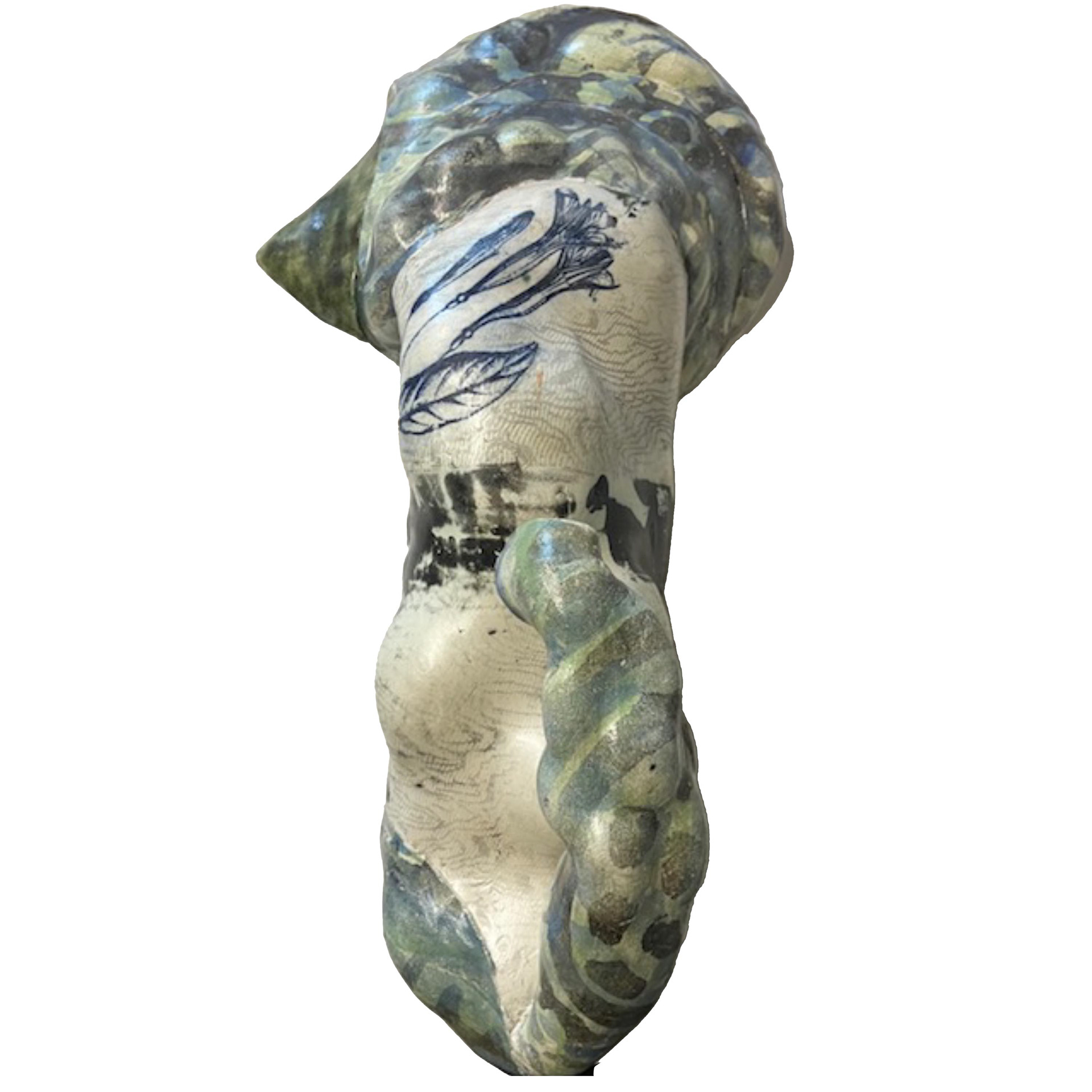 Untitled 2- 2009, 22 x 11 x 8.5”, ceramic