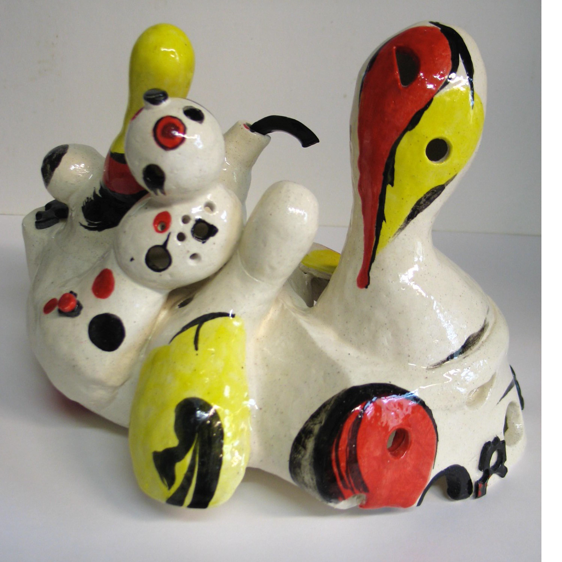 Tickler – 2014, 8 x 11 x 9”, glazed ceramic