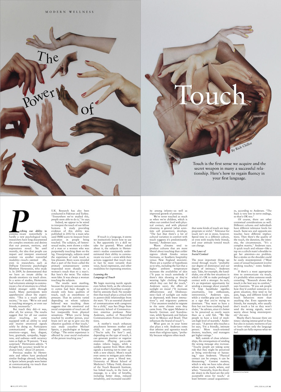 Mock Magazine Layout in the style of Allure.