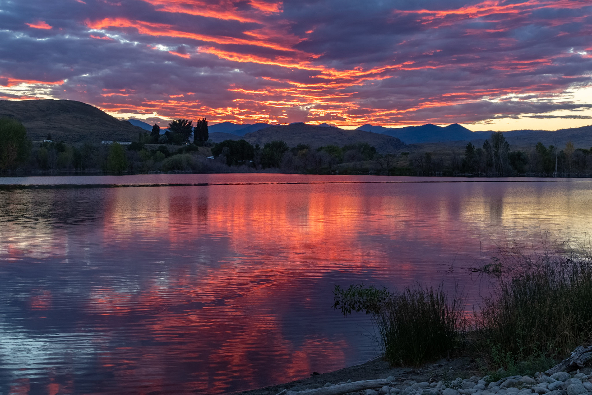 Sunset in Omak, Washington