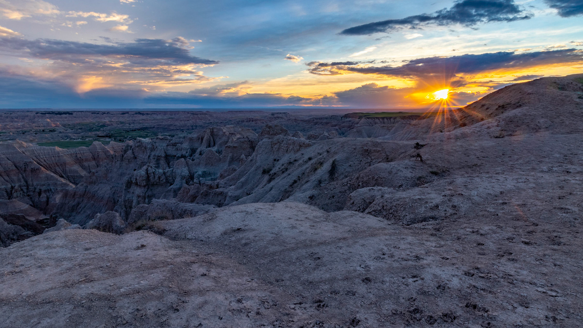 Sunset over Badlands National Park