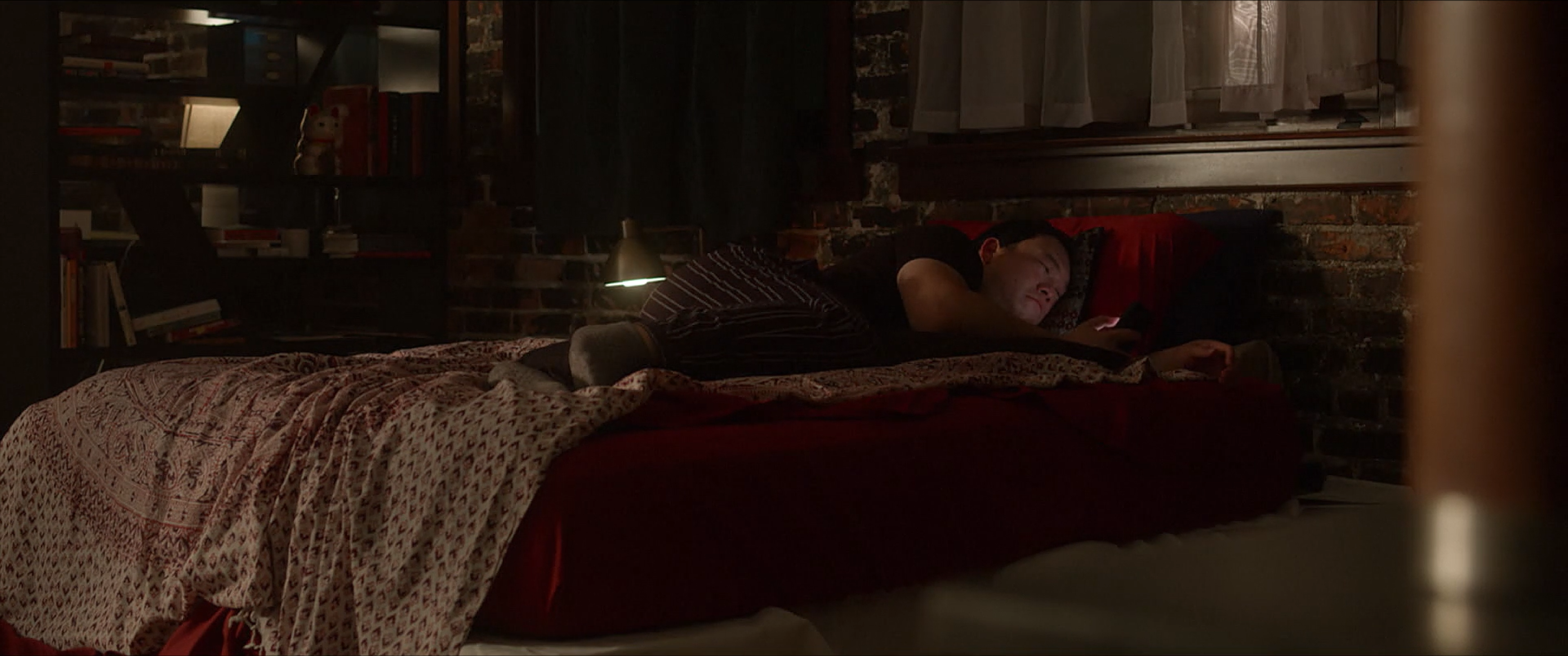 Allan on his bed