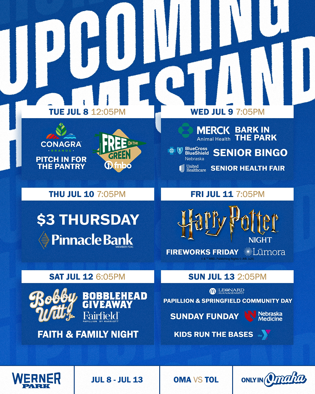 2025 Upcoming Homestand