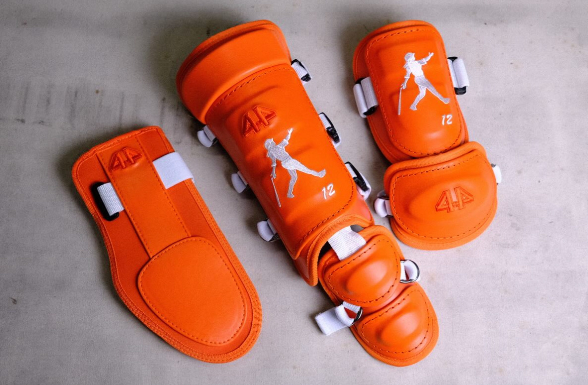 Logo on Niko's 44 Pro Custom Guards