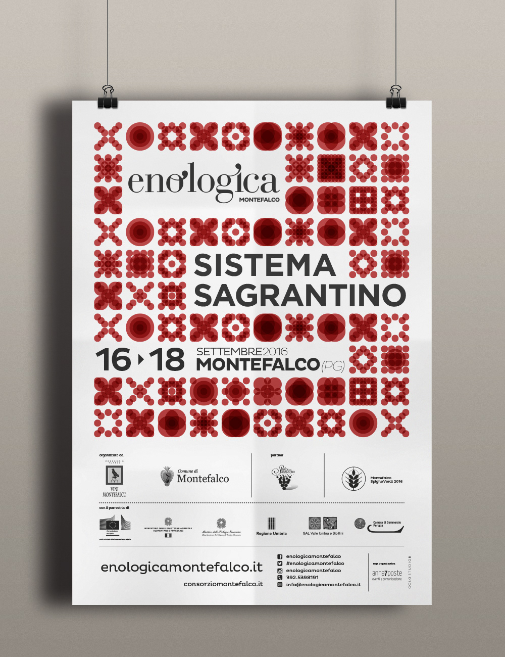poster, enologica, wine event, sagrantino, montefalco, italian wine, branding