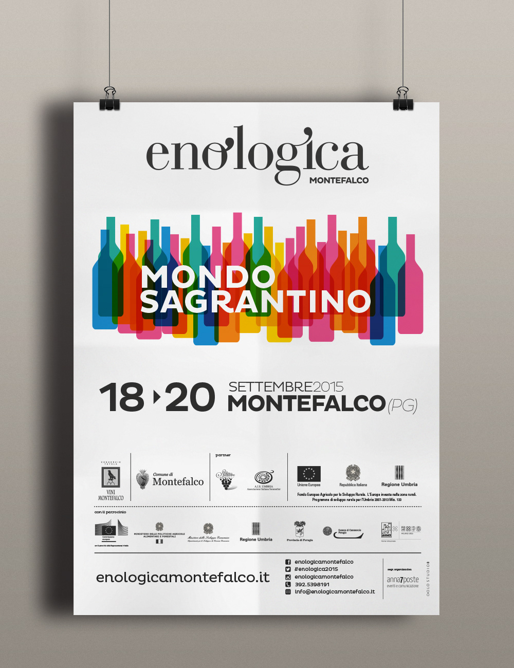 poster, enologica, wine event, sagrantino, montefalco, italian wine, branding