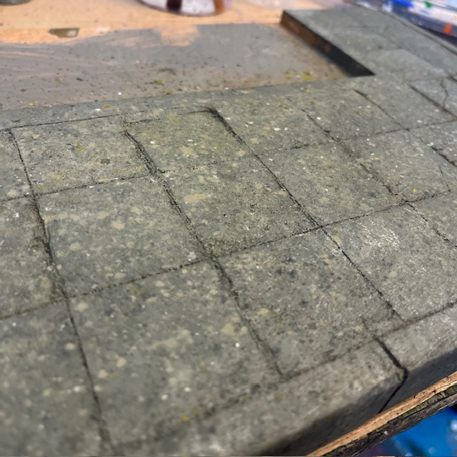 MDF pavement I painted using acrylic paints