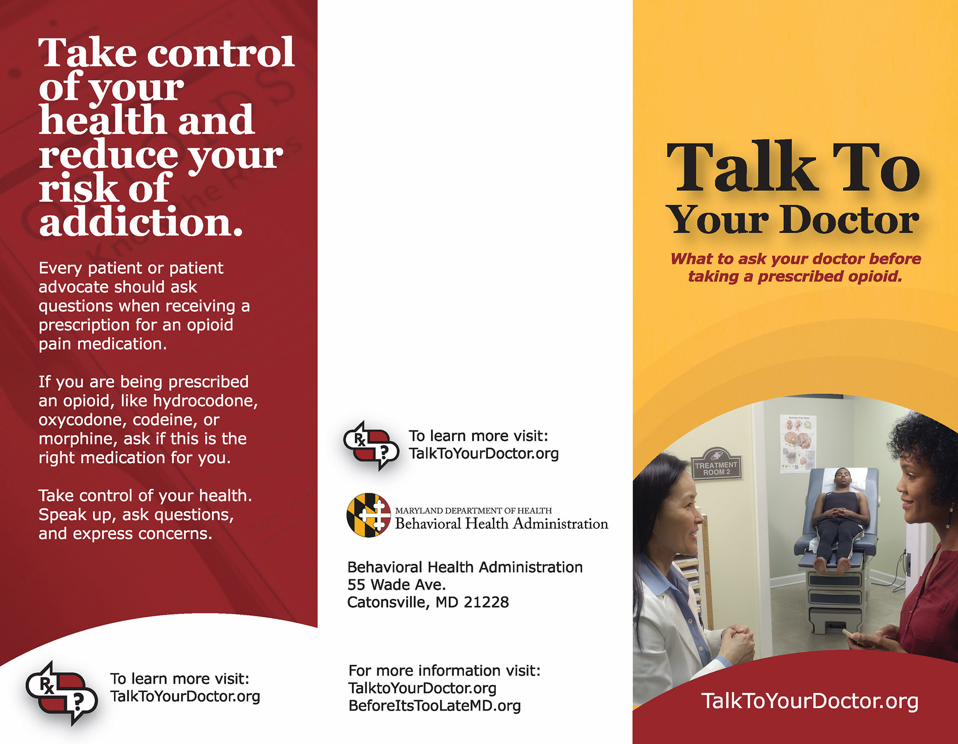 Brochure alternate #2 (shown flat)