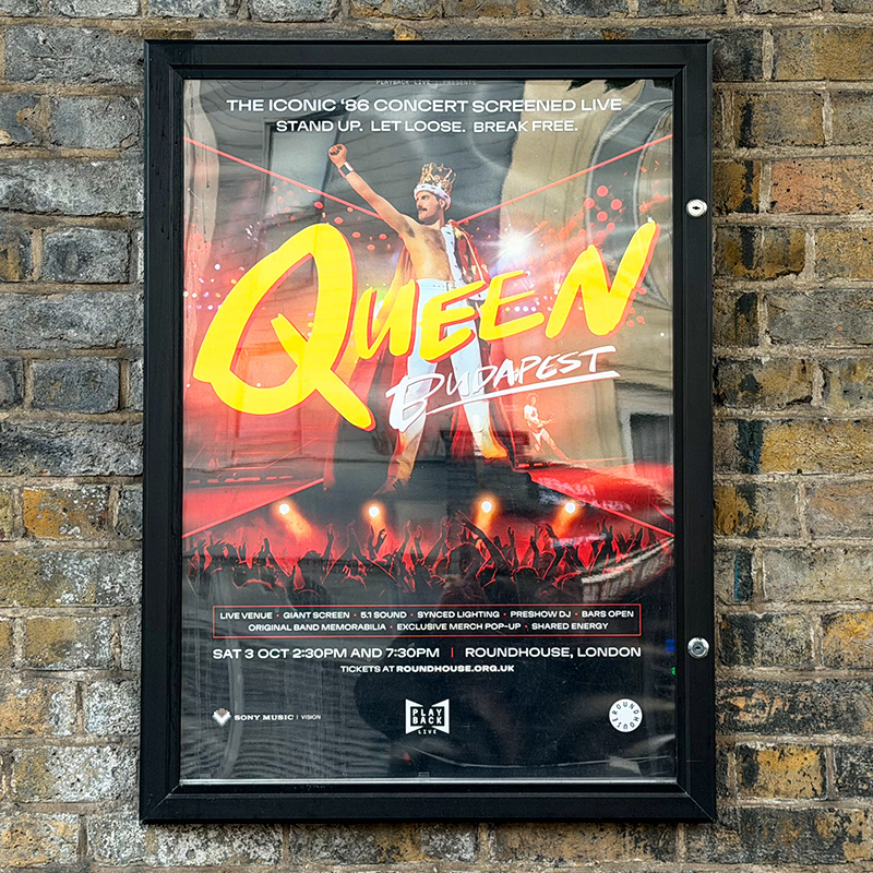 Outdoor posters, London.