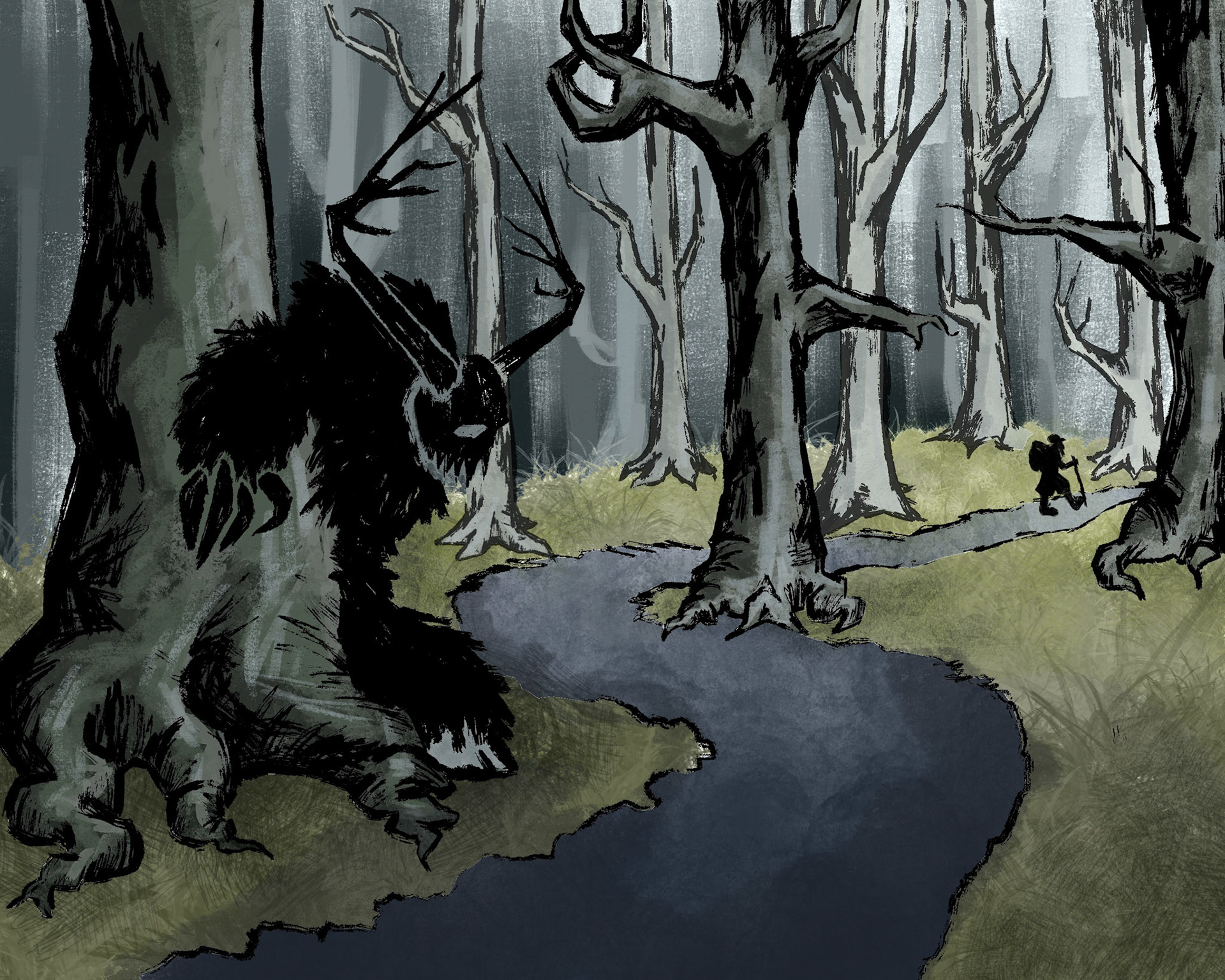 Monster Illustrative Story