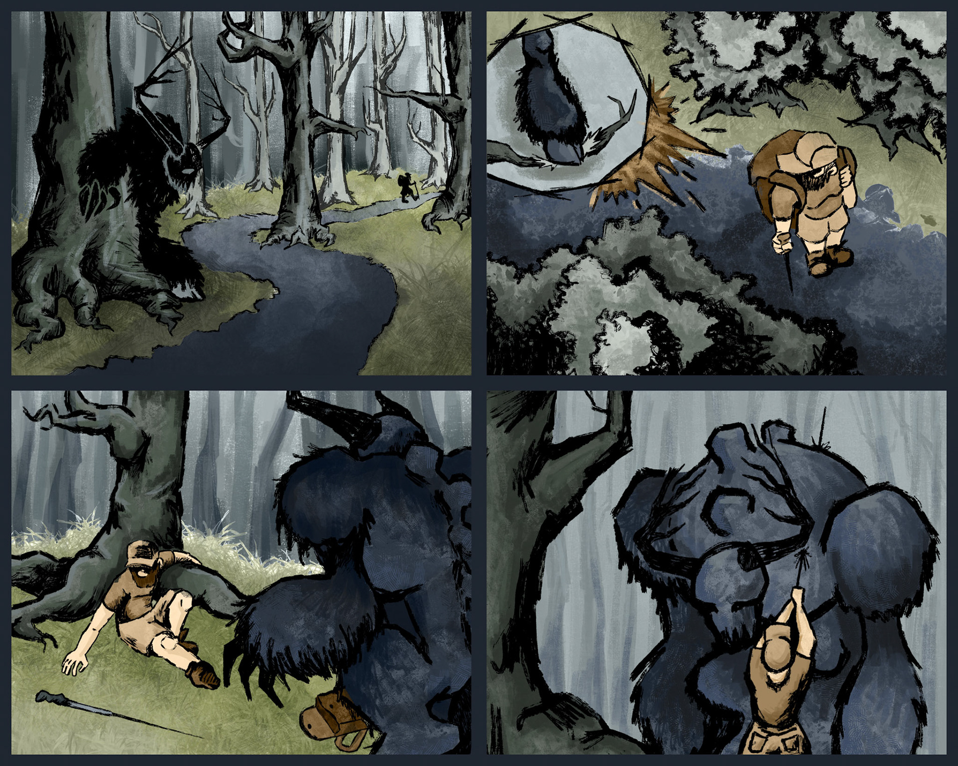 Monster Illustrative Story