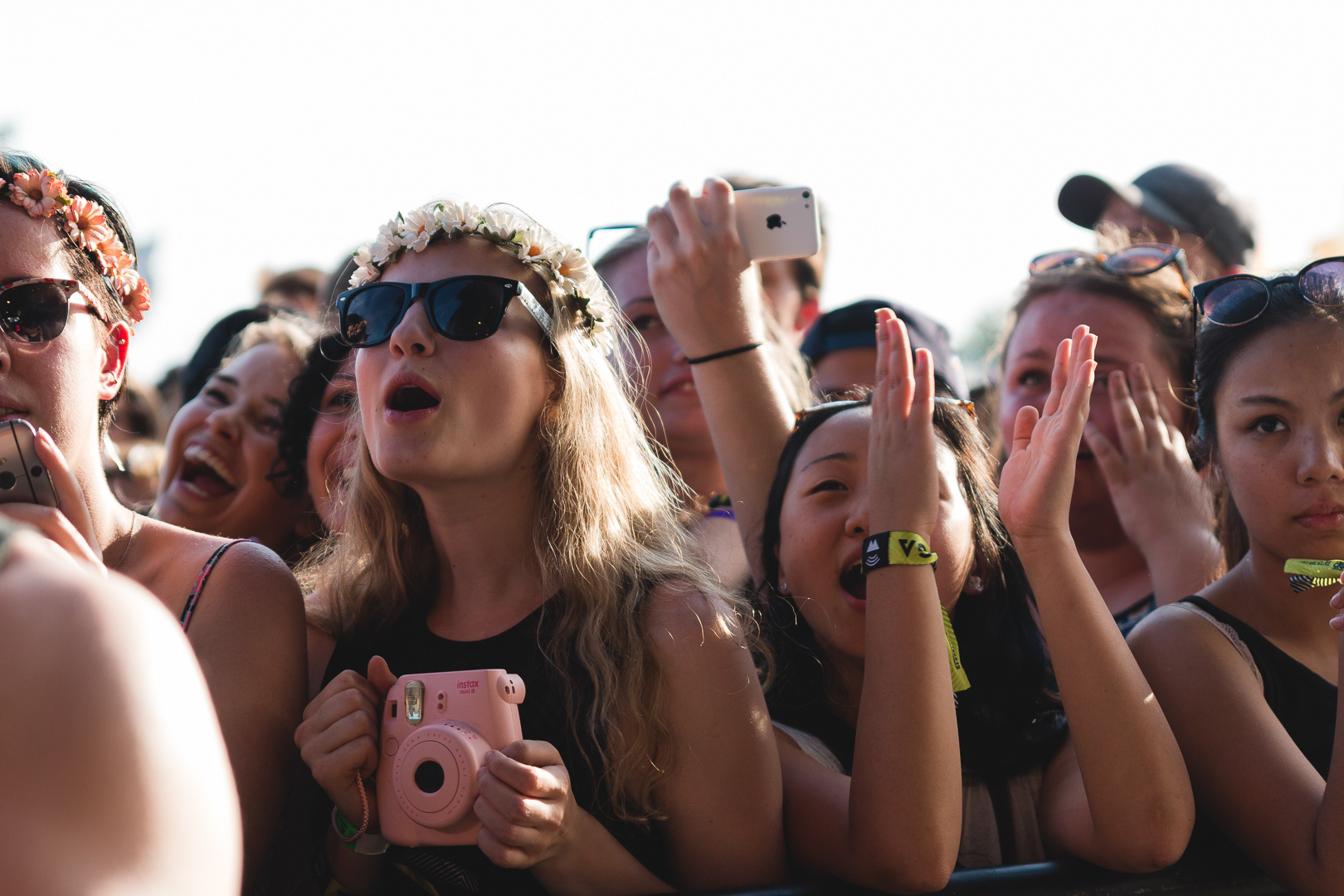 Cute girl with a Polaroid 