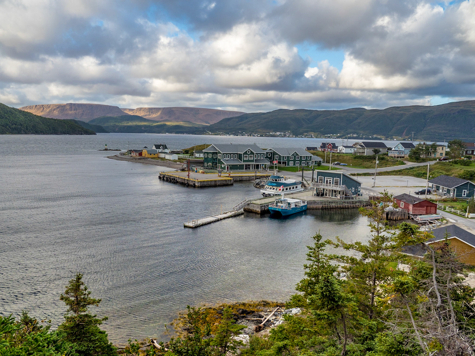 The view from Burnt Hill in Norros Point, NFLD with their amazing aquarium.