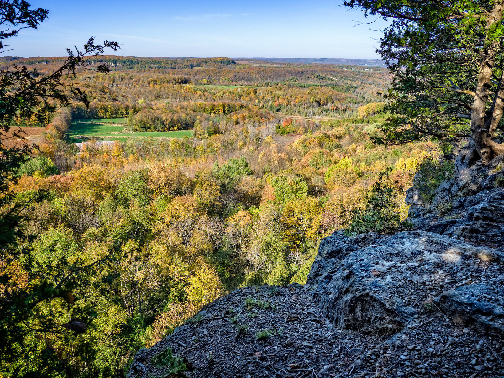 Lookout from atop the Niagara Escarpment near Kolapore, Ontario.