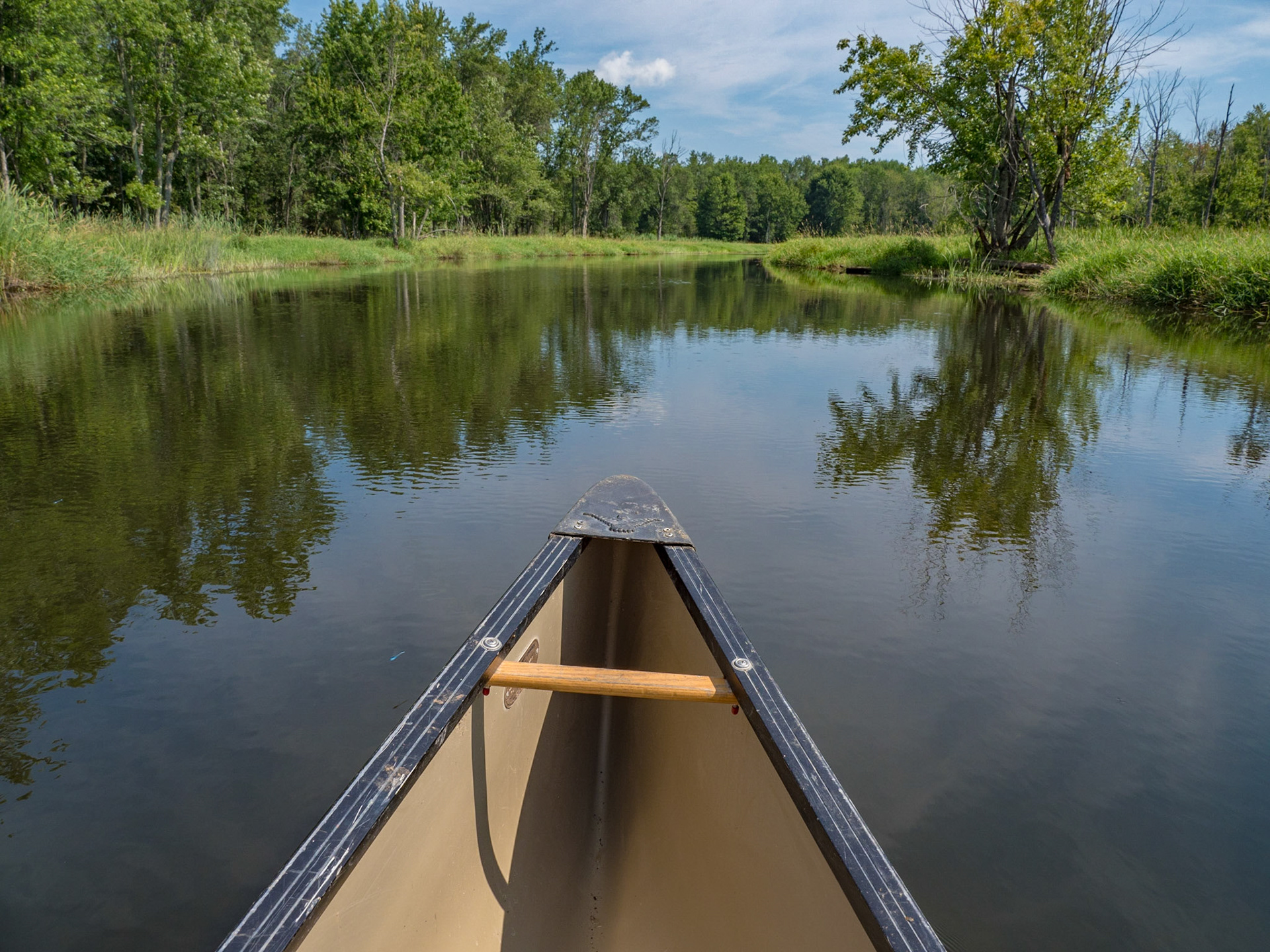 Enjoying the serenity and calm along the Beaver River near Epping, Ontario.