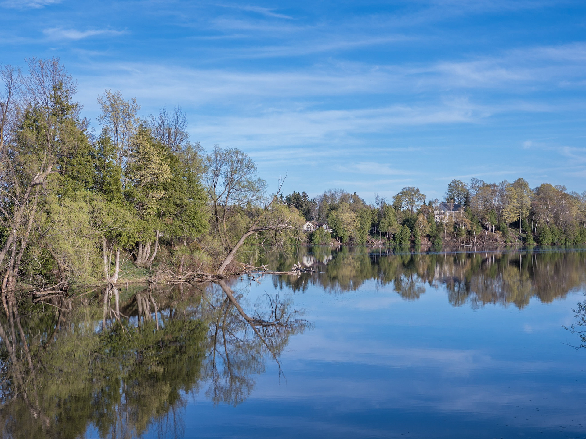 Summer evening on the Mill Pond in Thornbury, Ontario.
