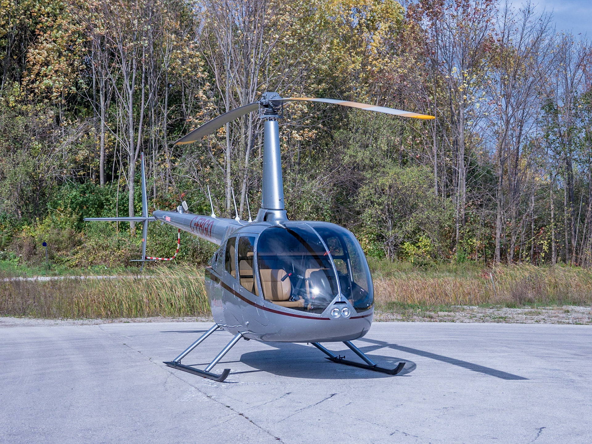 The Robinson R66 helicopter is a great way to get an aerial view along the Georgian Bay coastline.