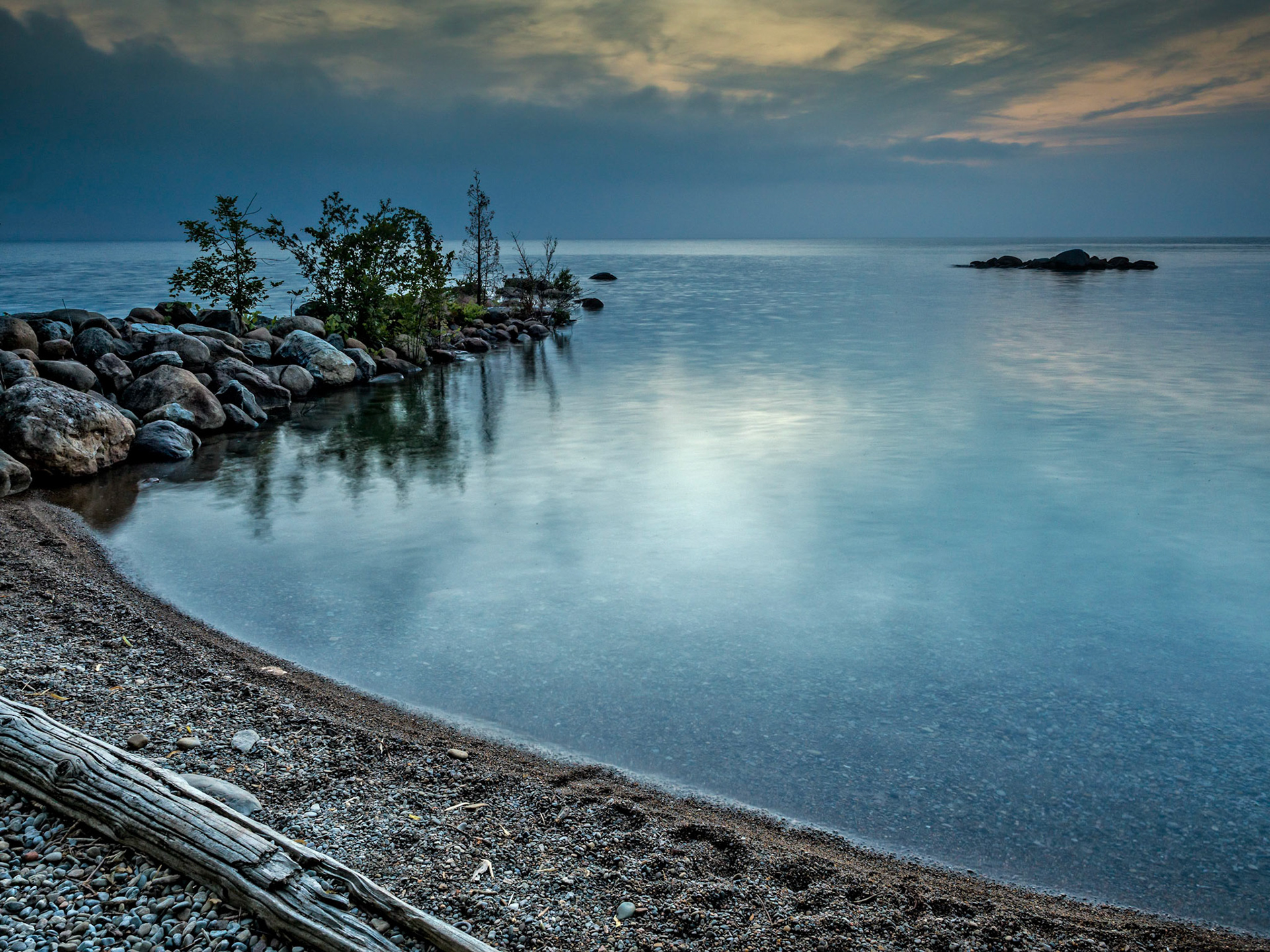 Lora Bay before sunrise in Thornbury, Ontario.
