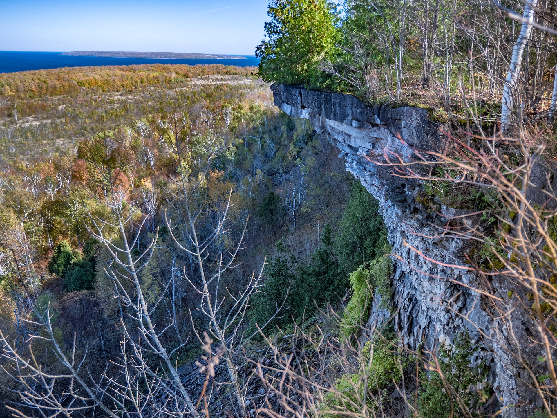 Georgian Bay seen from the top of Skinner's bluff near Wiarton, Ontario.