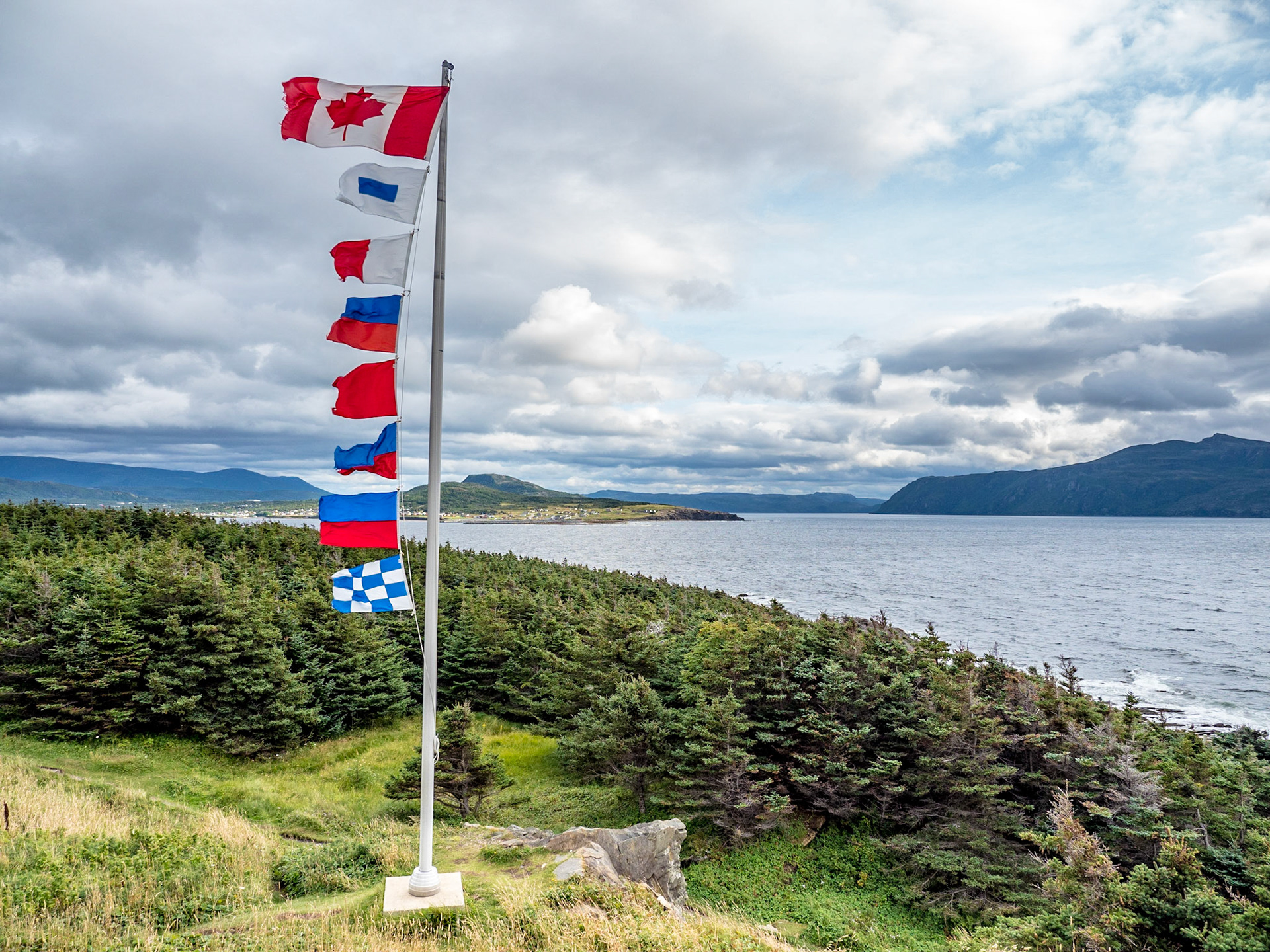 The view from Lobster Cove Head Lighthouse overlooking Bonne Bay, Newfoundland.