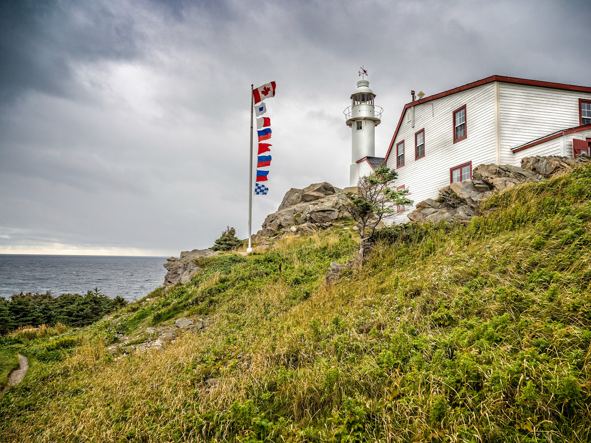 A lighthouse on the western coast on Newfoundland in Gros Morne Park.
