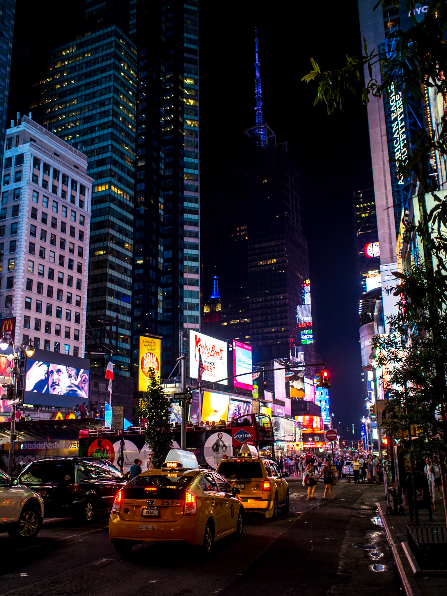 City lights in Manhatten's Times Square, NYC.