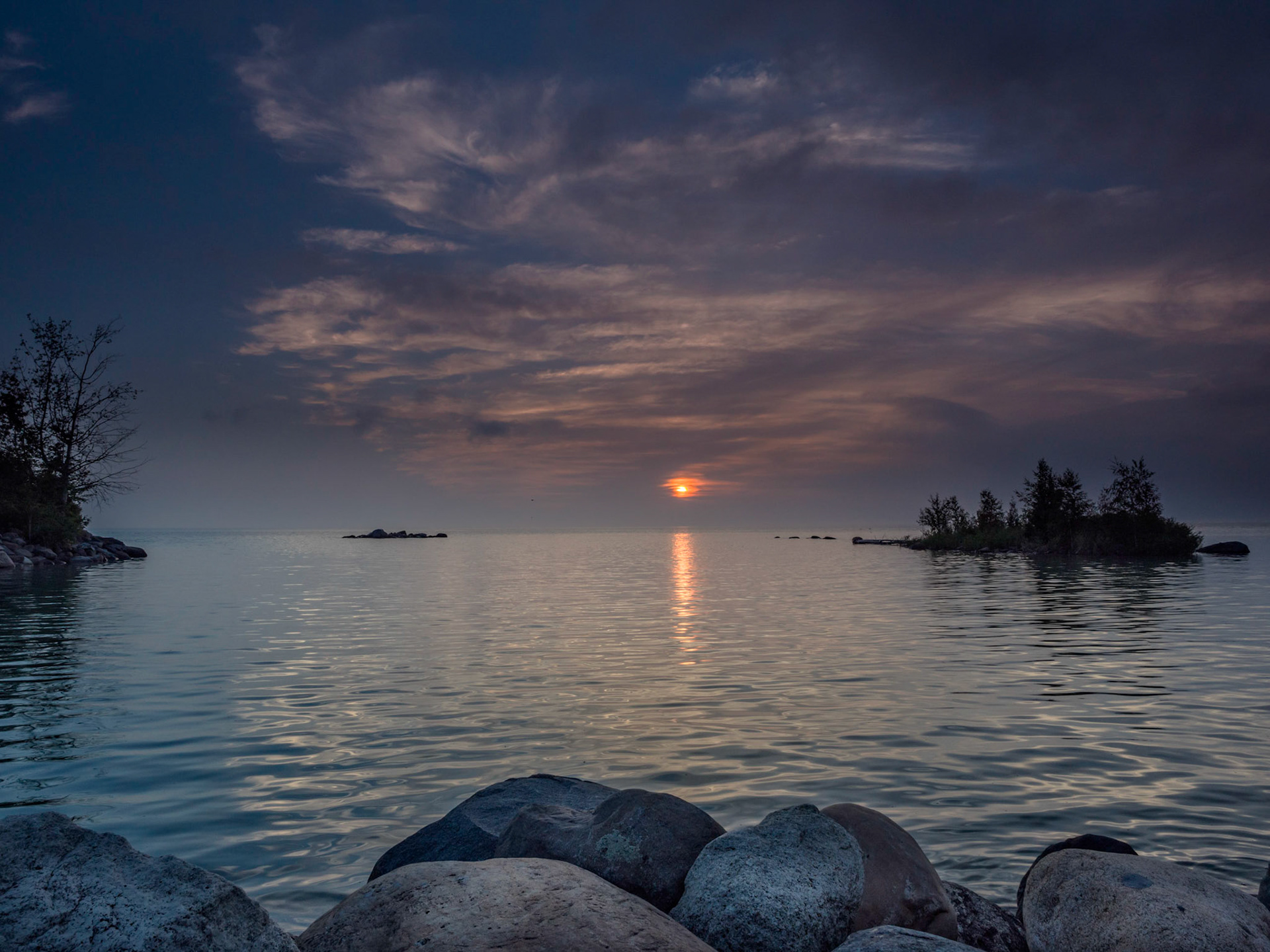 Lora Bay sunrise in Thornbury, Ontario.