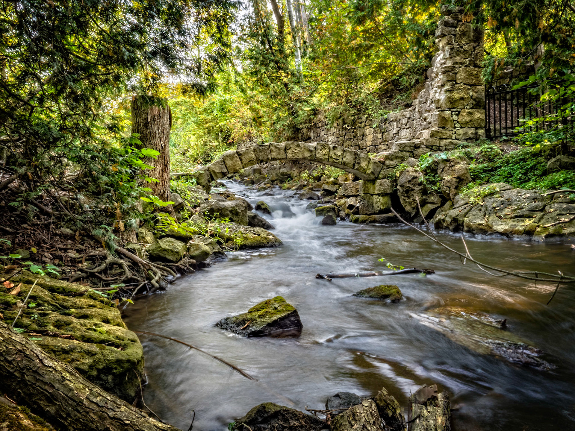Limehouse rapids are in Limehouse Conservation Area near Georgetown Ontario.
