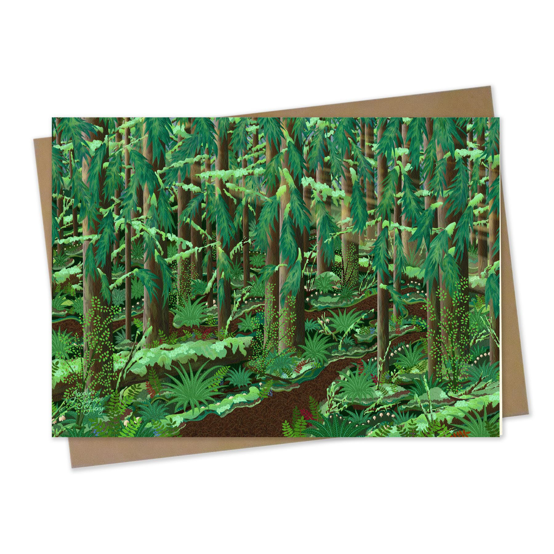 Bamboo Greeting Card with Kraft Envelope: The Loop Trail