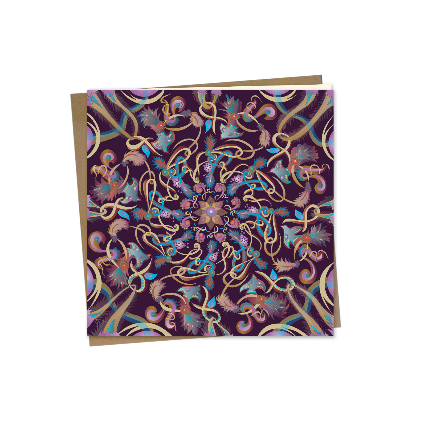 Bamboo Greeting Card with Kraft Envelope: Maypole