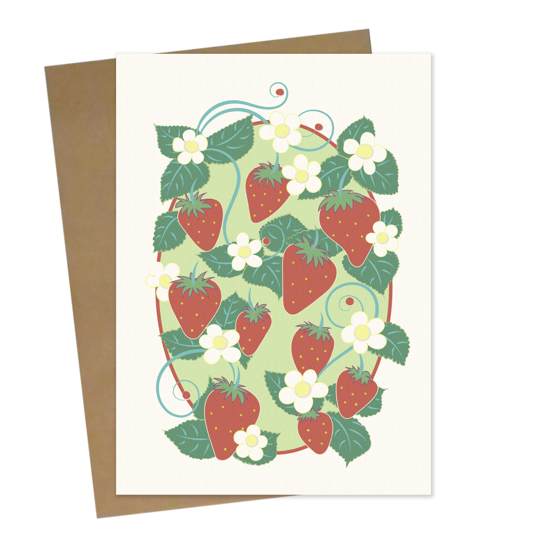Bamboo Greeting Card: Bella's Berries on the Vine