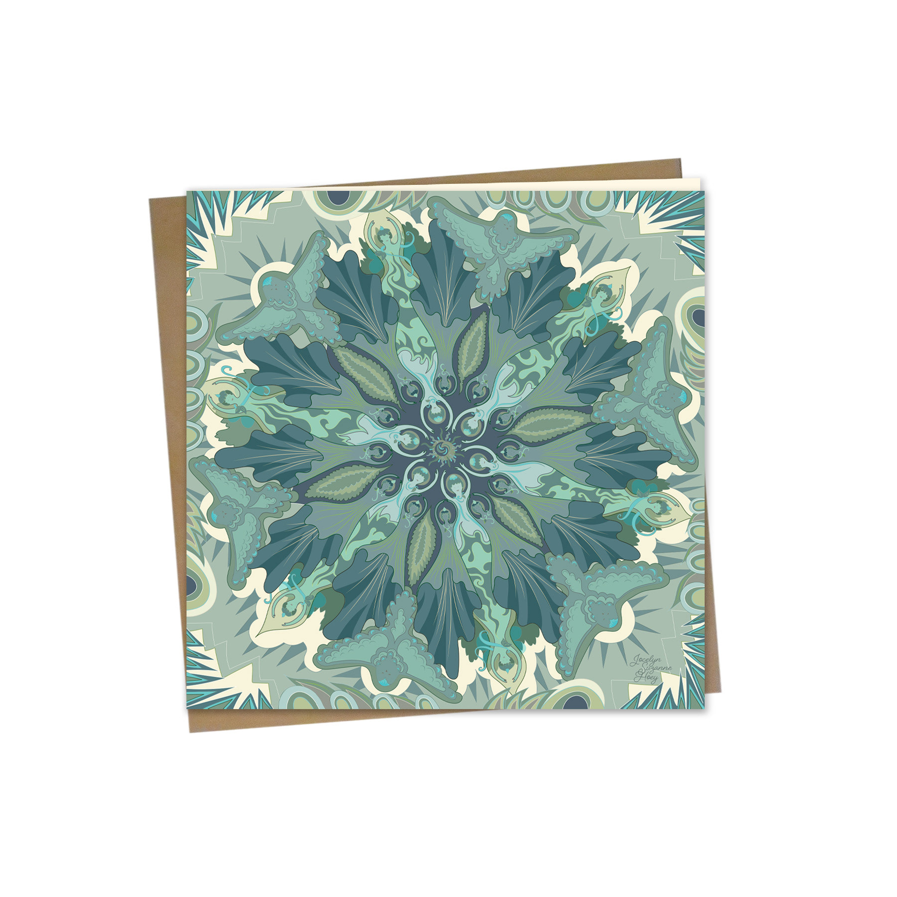 Bamboo Greeting Card with Kraft Envelope: Centering