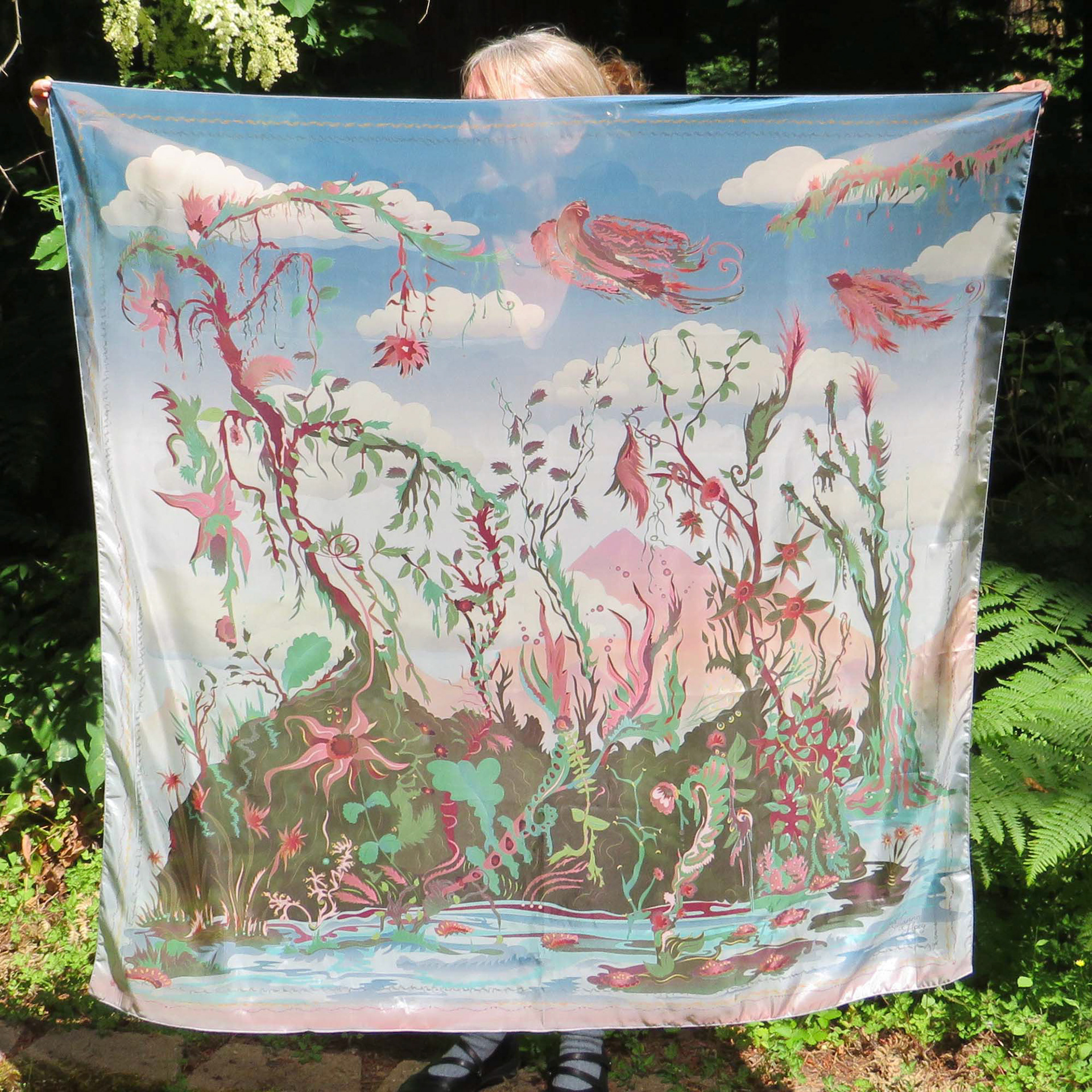 Silk Scarf - Artwork: Hummingbird Queen