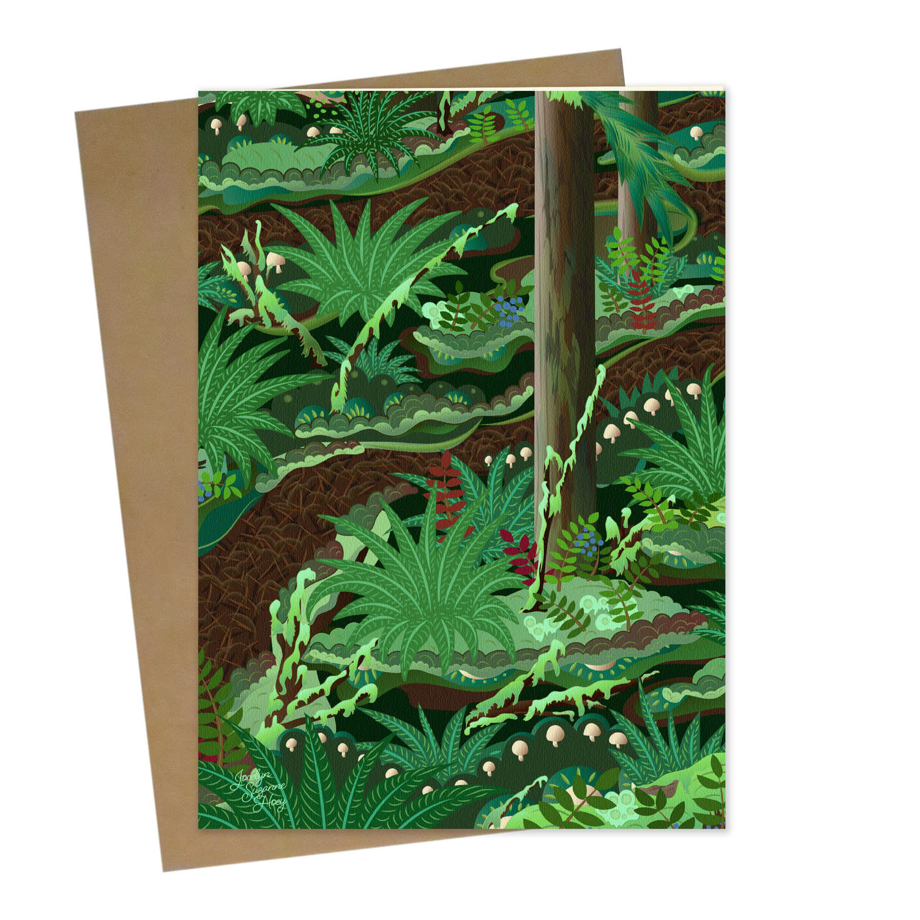 Bamboo Greeting Card with Kraft Envelope: The Loop Trail, Detail 2