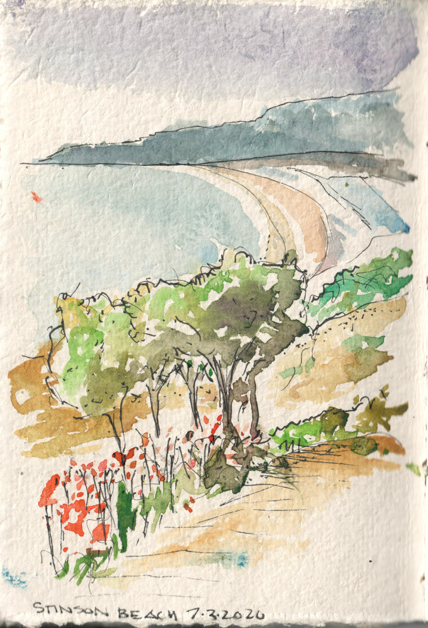 Stinson Beach Watercolor