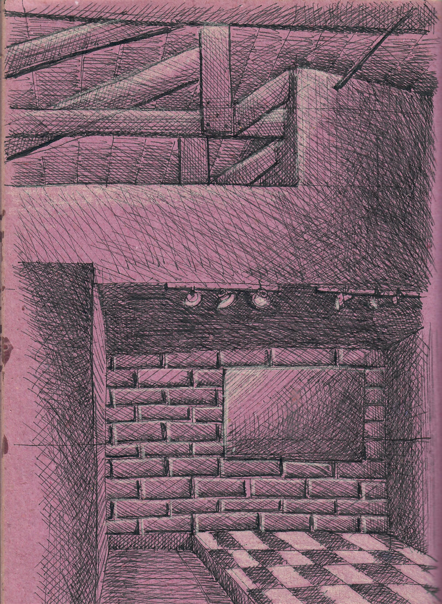 Way too much time on my hands - I tend to do lots of crosshatching.