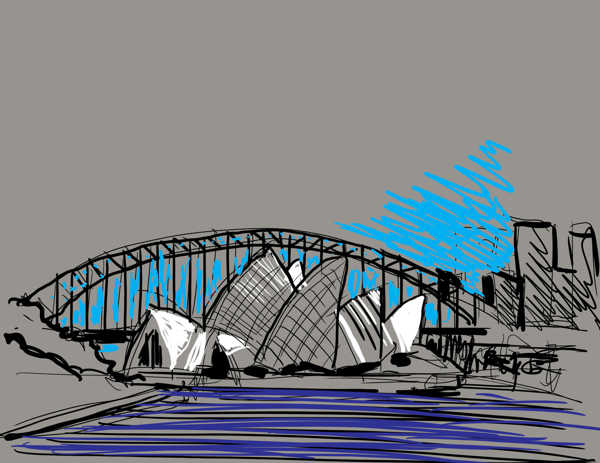 Sydney Opera House and Sydney Harbor Bridge
