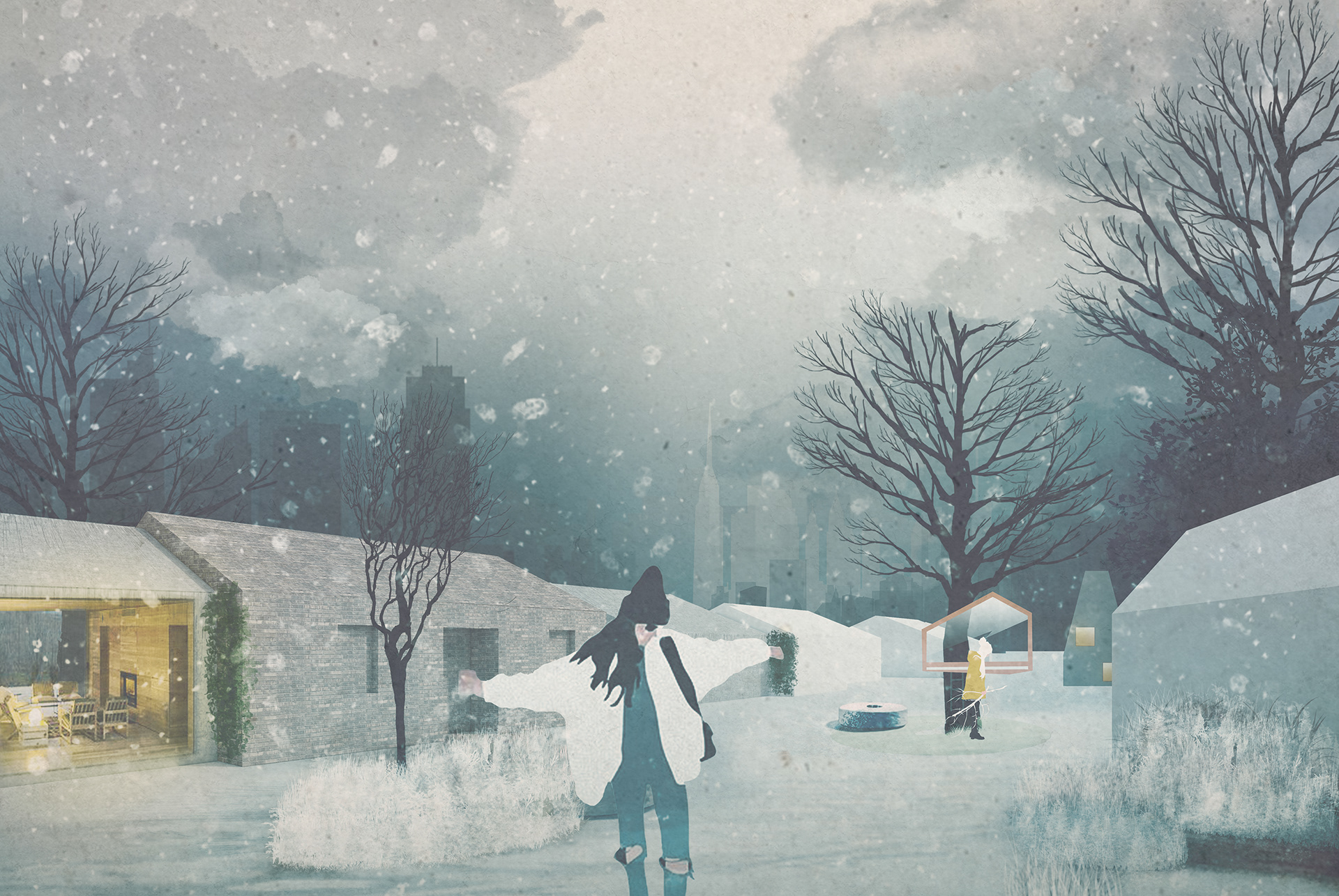 4 Seasons Vinter. Illustration i 2D