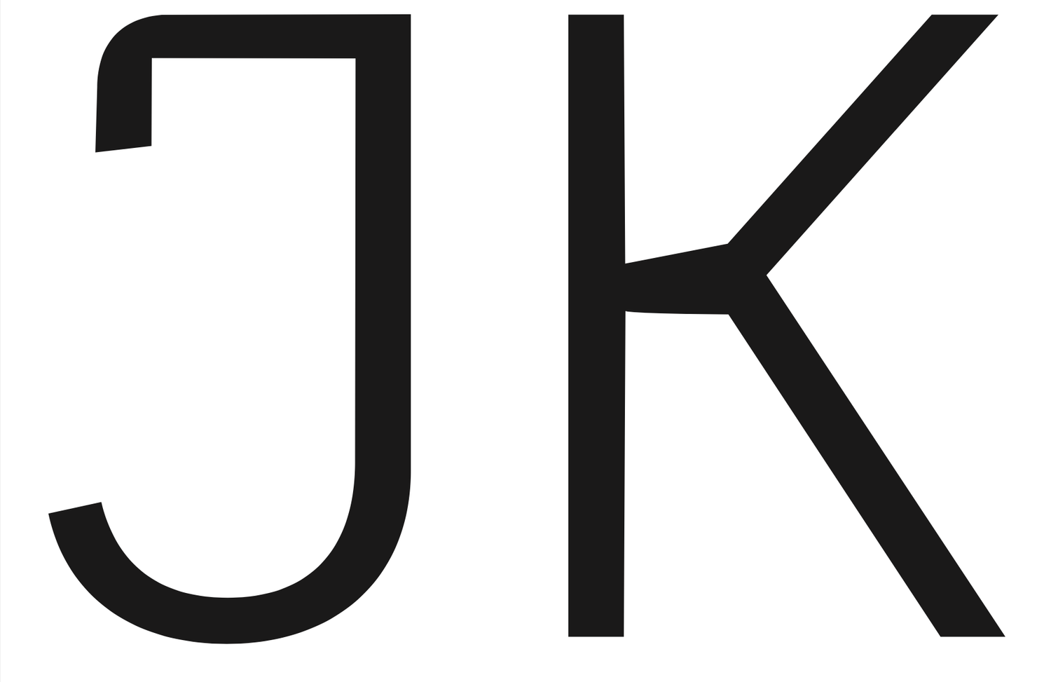 letters J + K