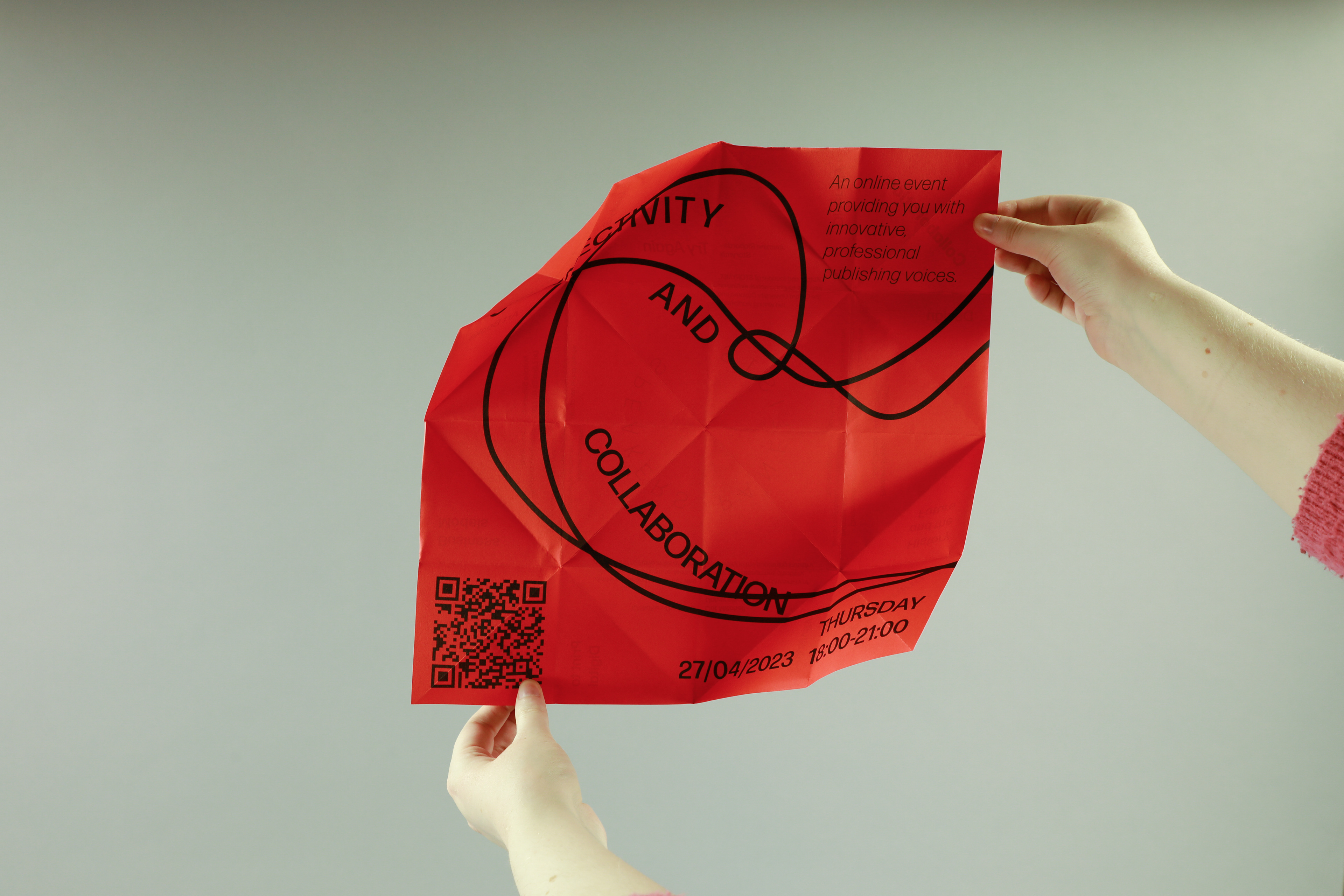 red fortune teller undone to show the poster