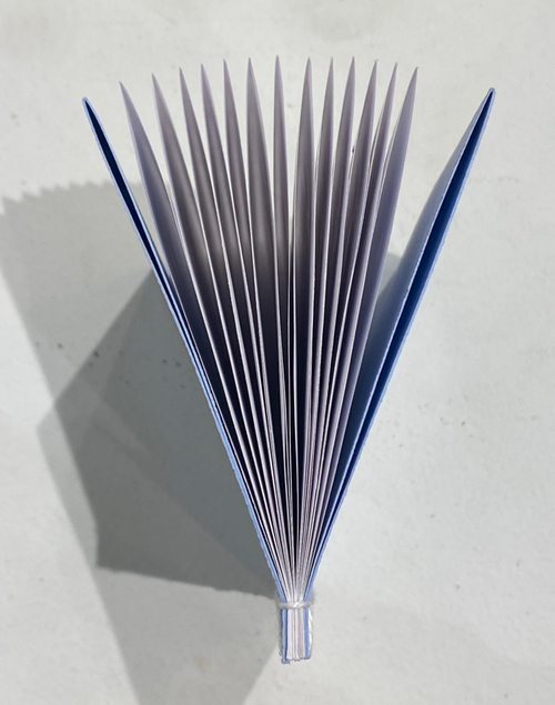 detailing of japanese-bound spine and french fold